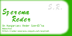 szerena reder business card